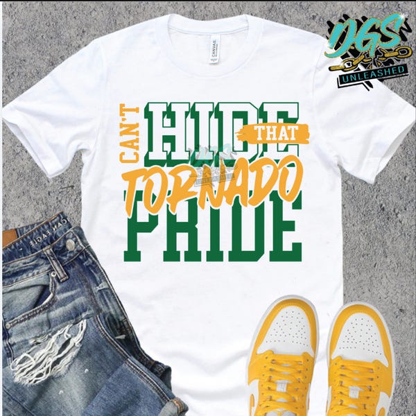 Can't Hide Pride-Tornadoes SVG, dxf, eps, and png Digital Cut File, School Spirit, Spirit Wear Design, Instant Digital Download