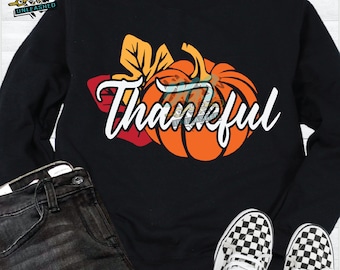Thankful, Thanksgiving, Family SVG, dxf, eps, and png Digital Design