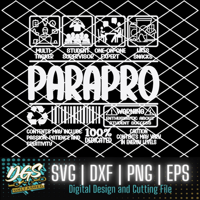 Parapro Label SVG, Dxf, Eps, and Png Digital Cut File, Instant Digital ...