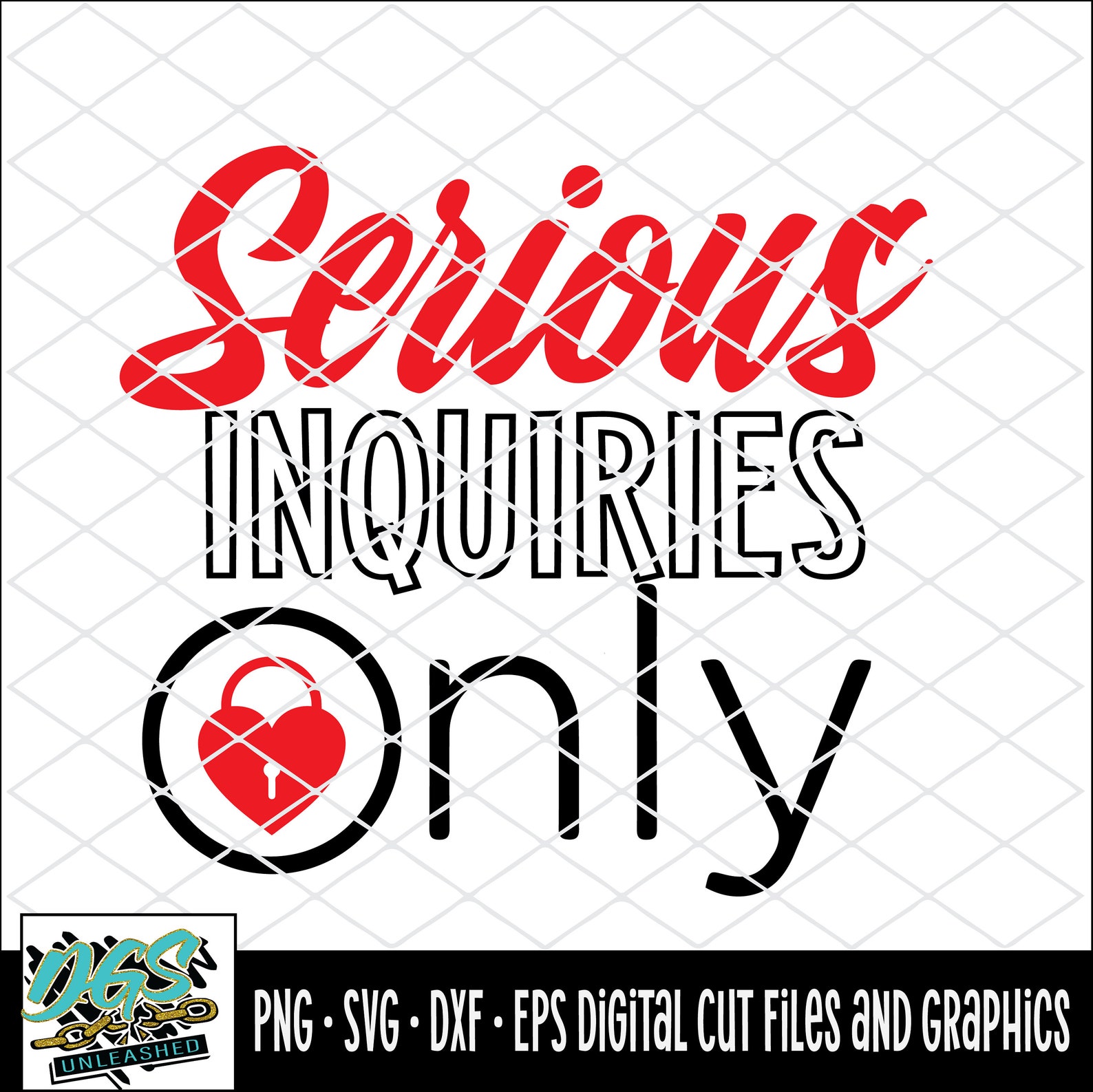Serious Inquiries Only SVG Dxf Eps and Png Digital Design - Etsy