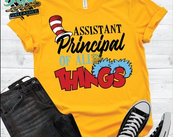 Assistant Principal of All Things, SVG, dxf, eps, png, Read Across America-Instant Download