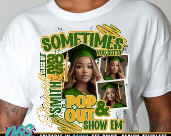 Pop Out & Show Editable Template Digital Download
