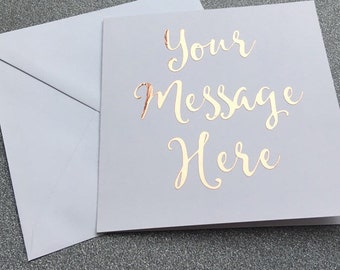 personalised card make your own card birthday card wedding card anniversary card thank you card rose gold blank card - Make Your Own Anniversary Card personalised card make your own card birthday card wedding card anniversary card thank you card rose gold blank card - Make Your Own Anniversary Card