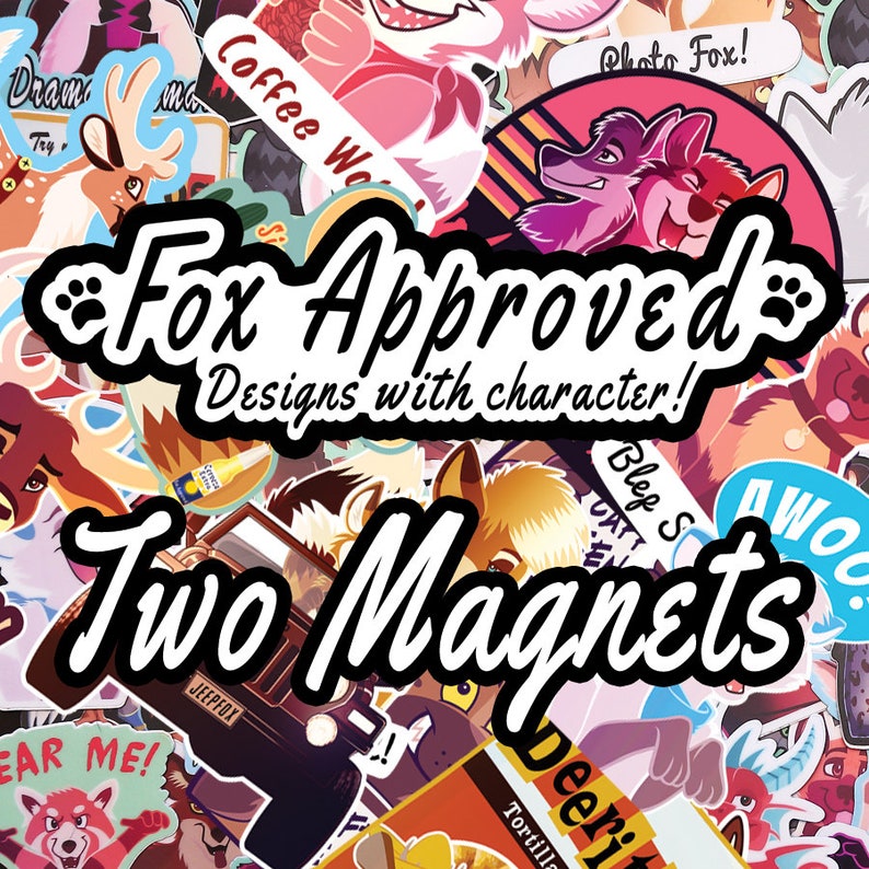 Cartoon Animal by Foxapproved Two Pack Pick From 15 Vinyl, Waterproof Designs Etsy