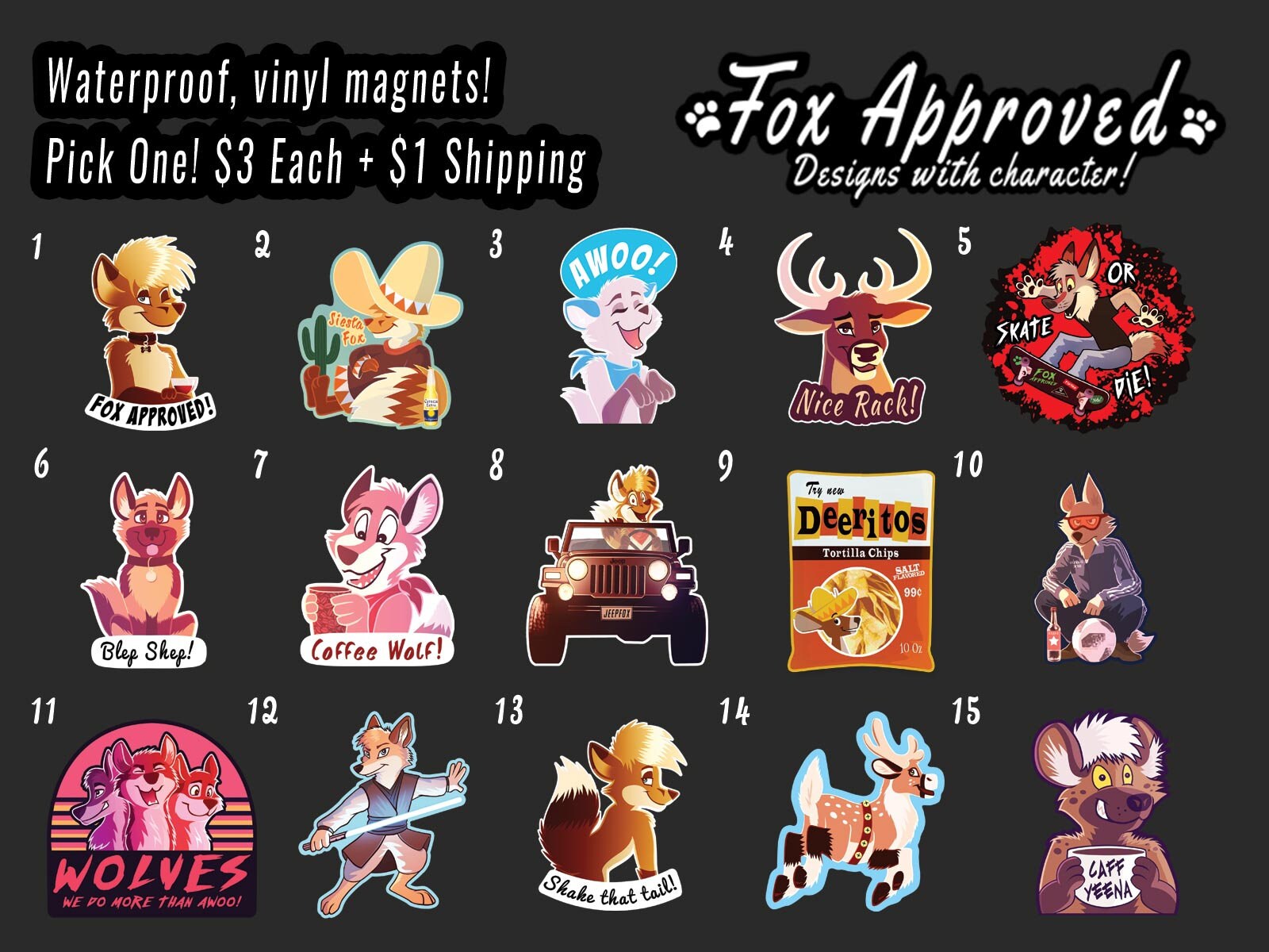 Cartoon Animal by FoxApproved Single Pack Pick Etsy