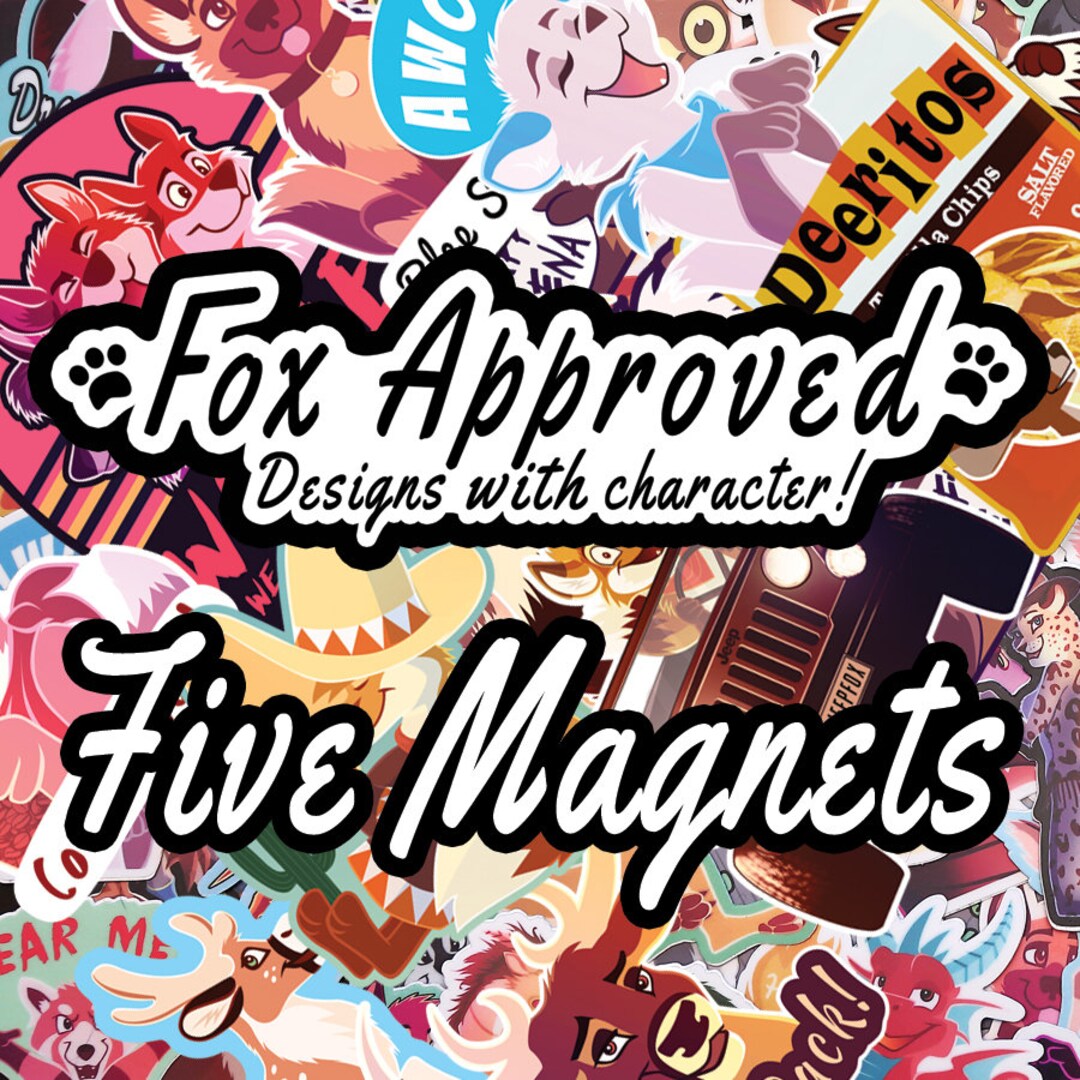 Cartoon Animal by Foxapproved Five Pack Pick From 15 Vinyl, Waterproof Designs Etsy