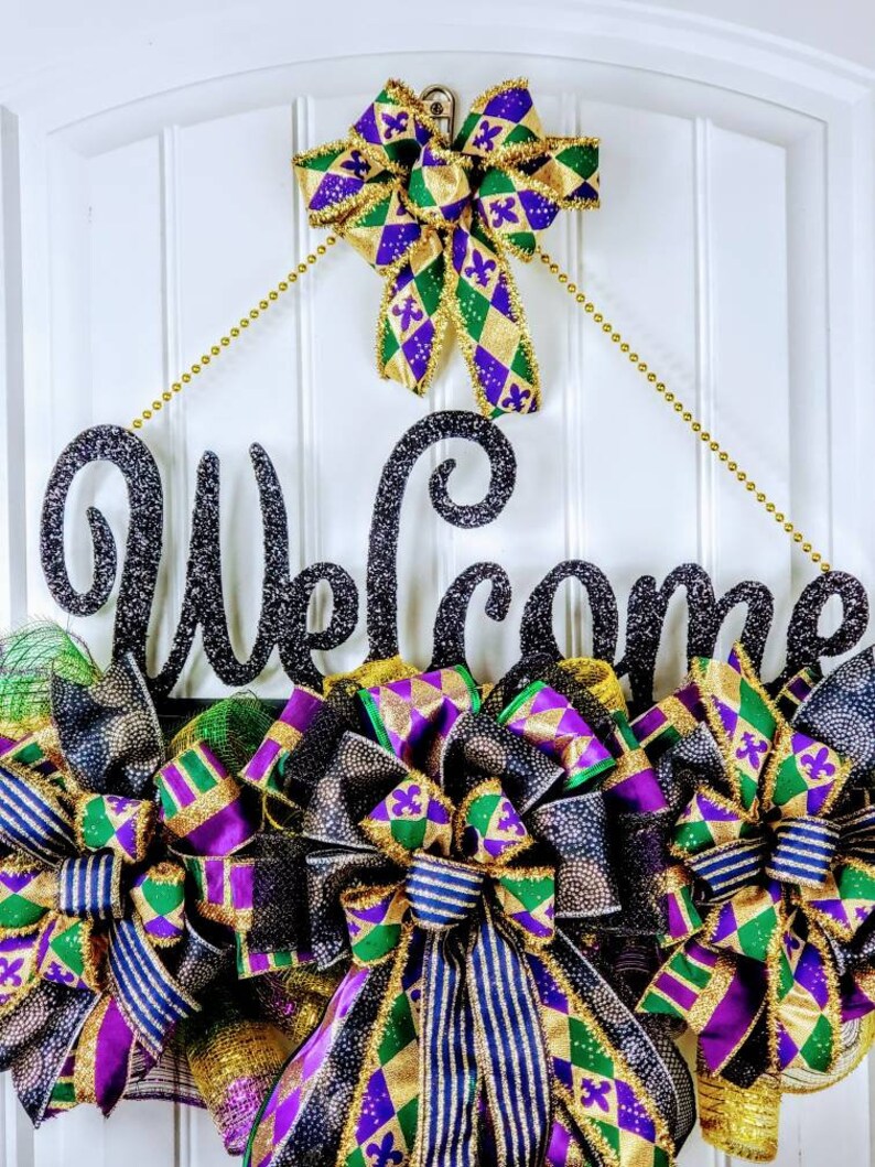 mardi gras door hanger near me