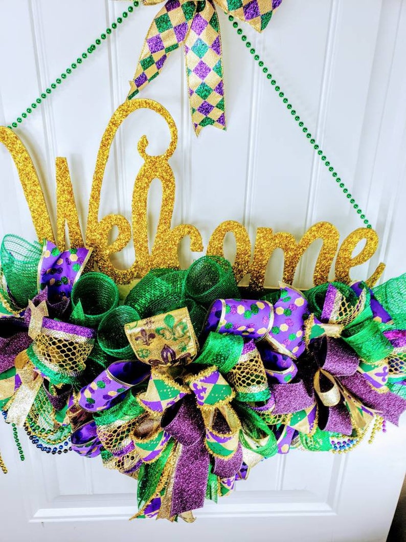Mardi Gras Hanger NOLA decoration New Orleans Welcome ...