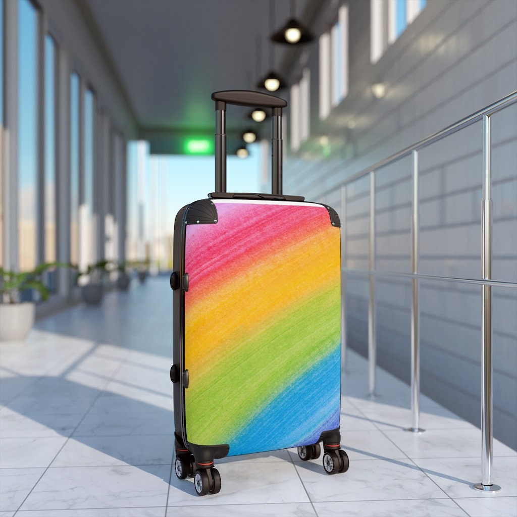 Pastel Rainbow Cabin Suitcase Carry on 