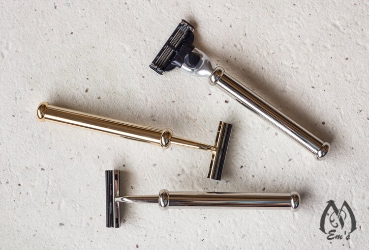 Unassembled Razor, Two Cartridge Options, Nickel Plated Handle, Razor ...