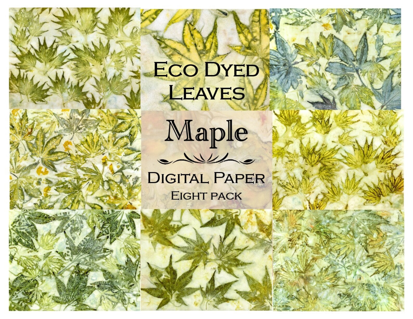 Maple leaves eco dyed paper eco print eco printing eco Etsy