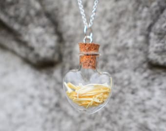 5pcs Mini Glass Bottles Cork Potion Vials Charms Necklace Pendant DIY SP