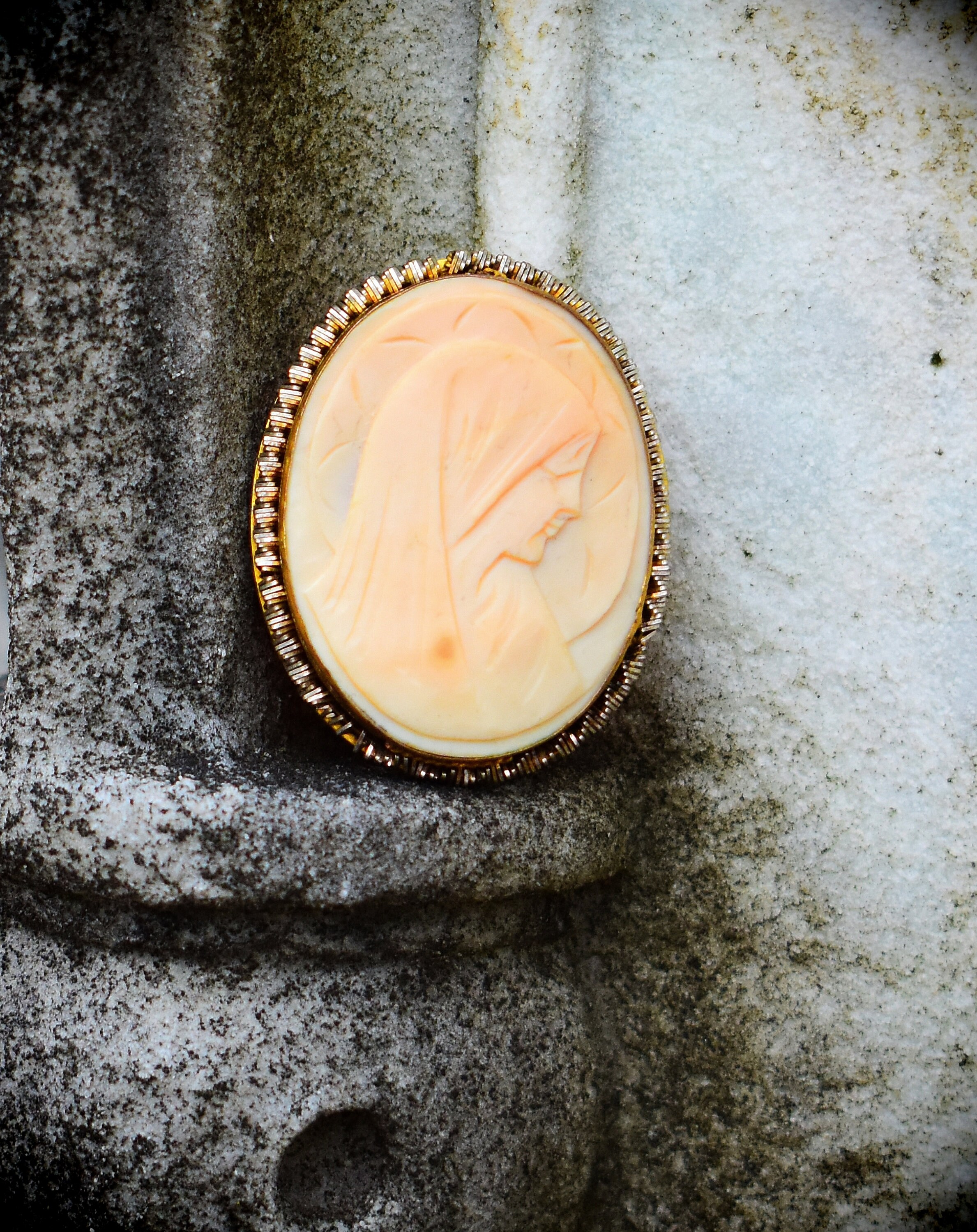 Holy Mary Shell Antique Blessed Virgin Mary Shell Gold Brooch - Etsy