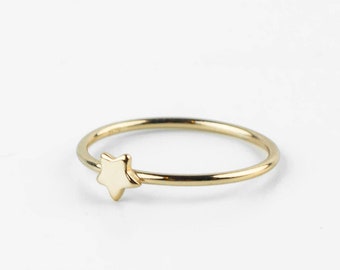 Star gold ring, Tiny star ring, Delicate star ring, Star silver ring, Thin ring, Simple ring, Delicate ring, Dainty star ring, Minimal ring