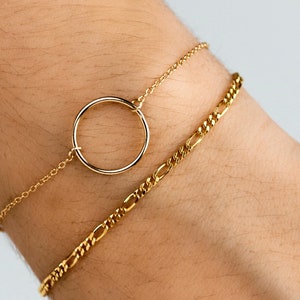 Dainty bracelet, Chain bracelet, Everyday bracelet, Minimalist bracelet, Dainty gold bracelet, Tiny bracelet, Figaro chain bracelet