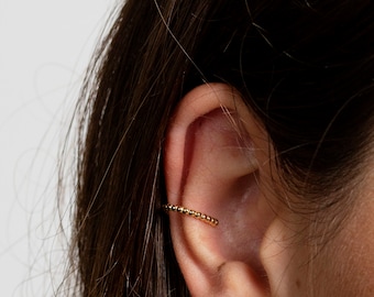 Beaded Ear Cuff, No Piercing Ear Cuff, Minimalist Ear Wrap, Adjustable Cuff Earring, Huggie Earring, Conch ear cuff, Minimalist jewelry