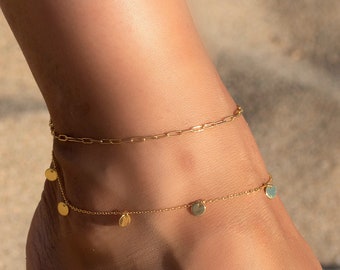 Box chain Gold Anklet, Anklet Bracelet, Gold Anklet Bracelet, Chain Anklet, Beach anklet silver, 925 sterling silver anklet, Beach jewelry