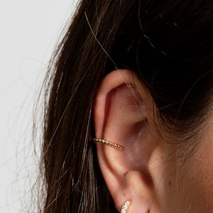 Perlen Ohrmanschette, kein Piercing Ohrmanschette, minimalistische Ohr wickeln, verstellbare Manschette Ohrring, Huggie Ohrring, Conch Ohrmanschette, minimalistischer Schmuck