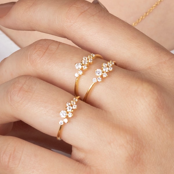 Sierlijke ring, Gouden ring, Minimalistische ring, Delicate ring, Kleine ring, Stapelring, Stapelbare ring, Minimalistische sieraden, Verlovingsring