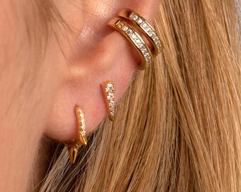 Spike Hoops Earrings, Tiny Hoops, Small Hoop Earrings