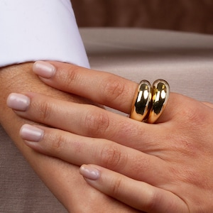 Rose gold plated dome ring Rose gold plated dome ring