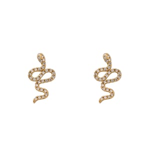 Orecchini di serpente, orecchini a bottone di serpente, orecchini delicati, orecchini di serpente d'oro, borchie delicate, orecchini d'oro, orecchini alla moda, orecchini minimali