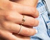 Snake ring, Gold snake ring, serpent ring, Statement ring, Silver Snake Ring, Gold ring, Dainty ring, Stackable ring, minimalist ring