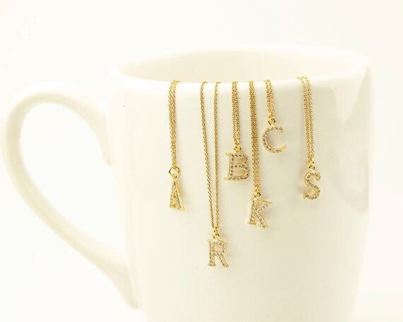 Jewelry monogram deals necklace