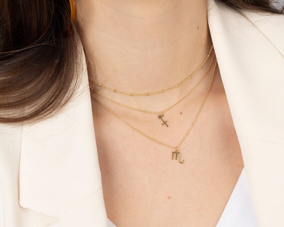 Gold Zodiac Necklace Zodiac Jewelry 