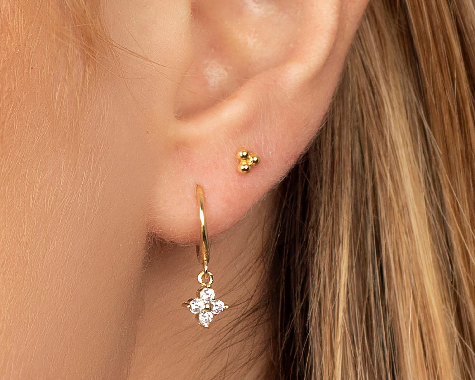 Sterling Silver Antiqued CZ Flower Front and Back Post Earrings Flowers & Gardening Sterling Silver Antiqued CZ Flower Front and Back Post Earrings Flowers & Gardening