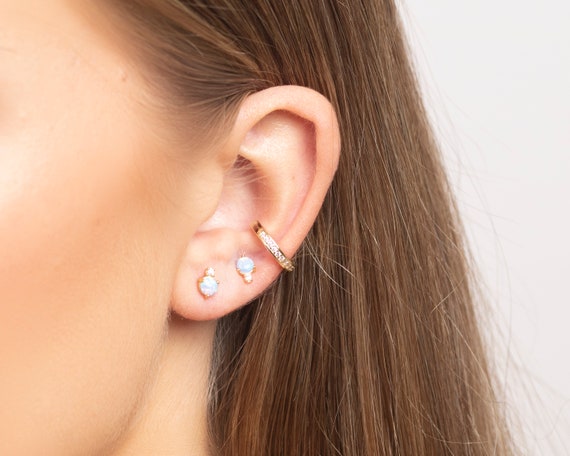 Tiny Cz Stud Earrings Dainty Minimalist Earrings Sterling Silver Earring  Gold Stud Earrings PAIR -  Norway