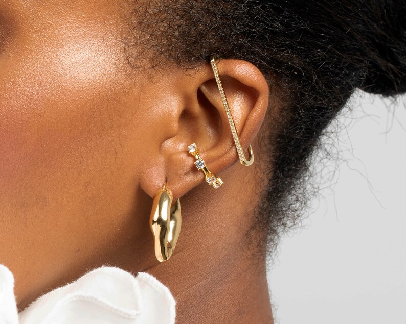 Cartilage Ear Cuff Dainty Ear Cuff Industrial Ear Cuff Bar Etsy UK