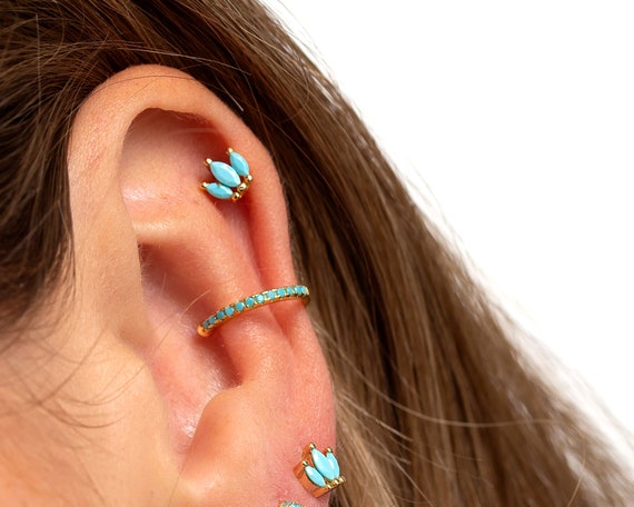 Orecchini A Cerchio Piccoli In Argento 925 Con Zirconia, 8mm | Ipoallergenici, Per Donne E Ragazze, Per Cartilagine