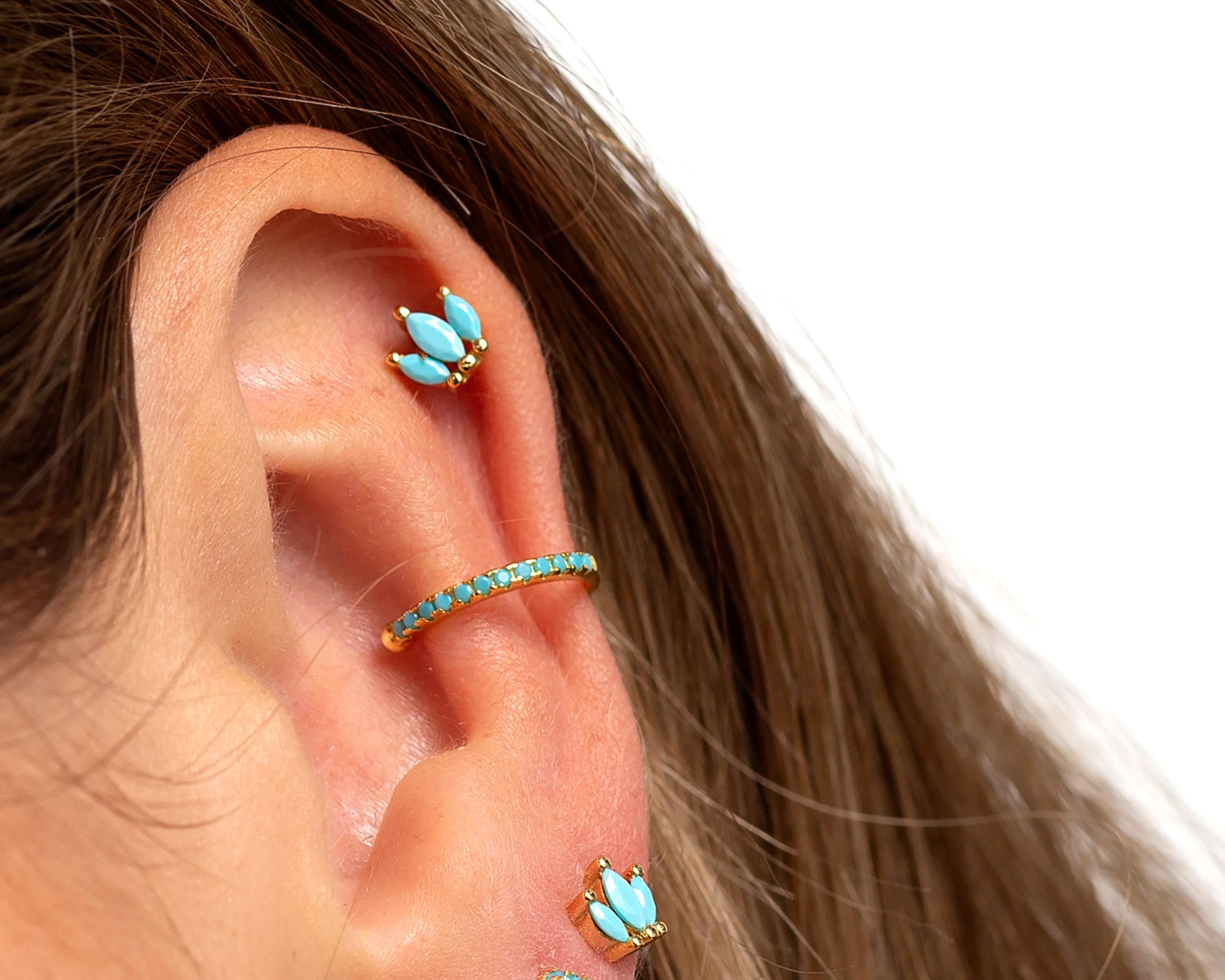 Set Di Orecchini A Perno In Argento Sterling | Orecchini A Perno Ipoallergenici In Oro Giallo | Orecchini A Perno In Zirconi Cubici Per Donne, Ragazze E Uomini | 6 Opzioni Di
