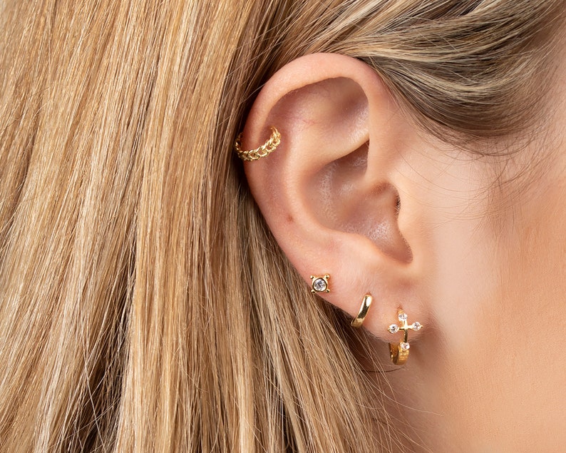 Chain Gold Ear Cuff Non Pierced Ear Cuff Chain Ear Cuff Etsy UK