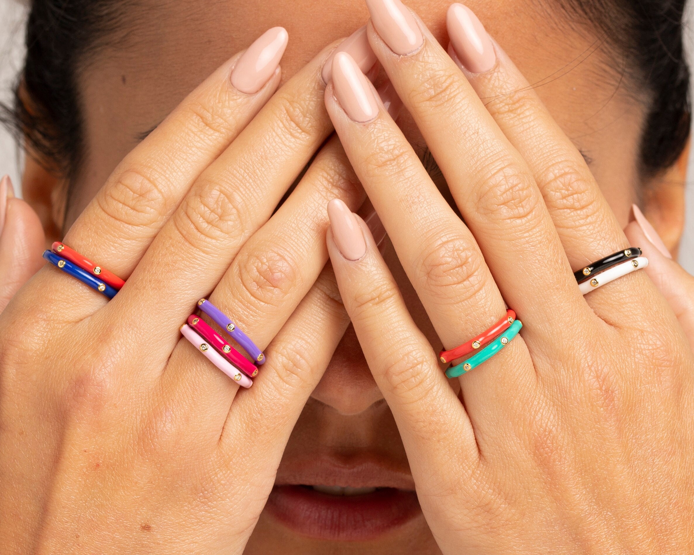 Enamel ring band deals