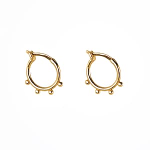 Boucles d’oreilles perlées, Cerceaux en or minimaliste, Cerceaux délicats, Cerceaux minuscules en or, Petits cerceaux, Boucles d’oreilles cerceau en argent sterling, Bijoux minimalistes