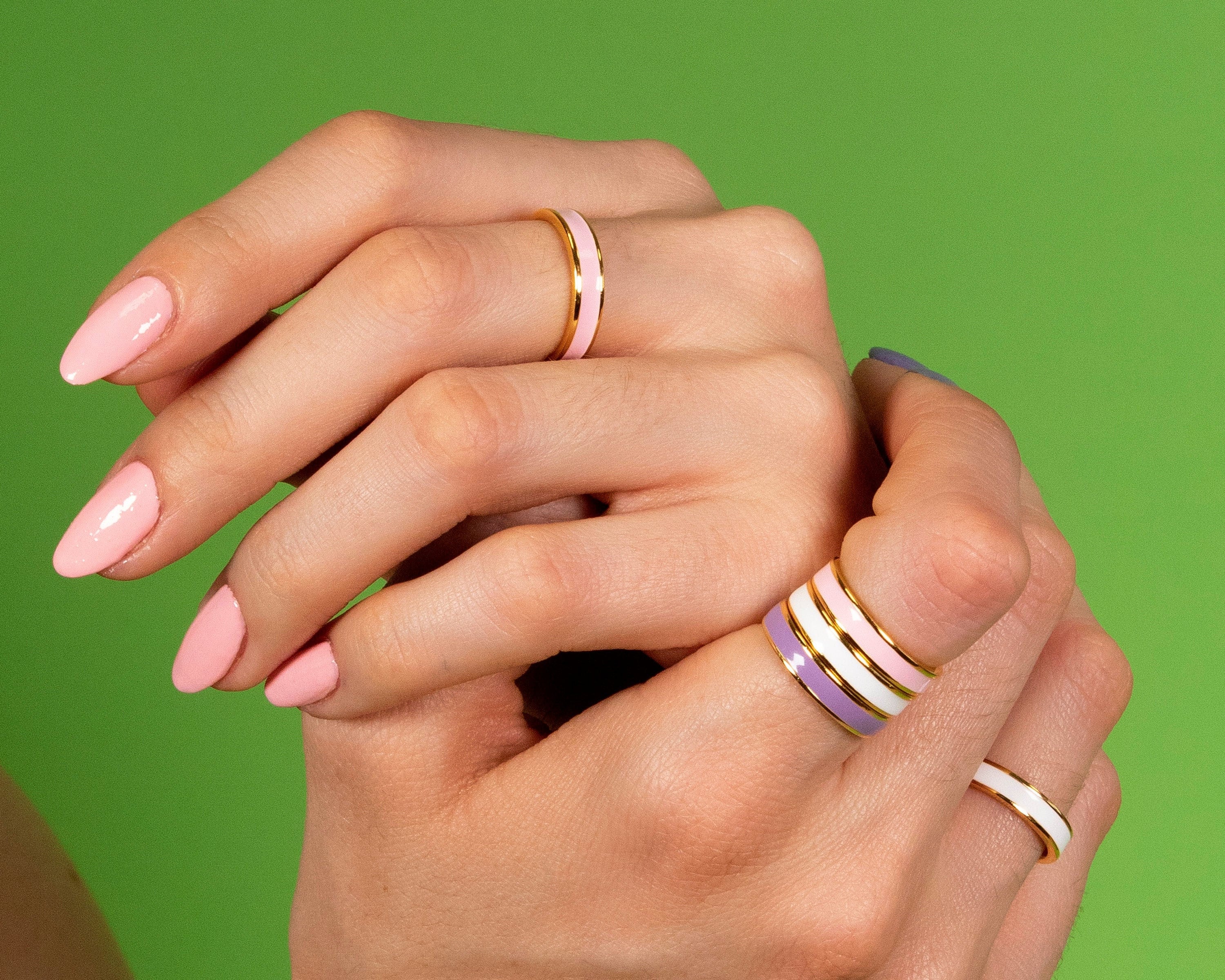 Gold and enamel best sale rings