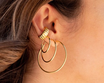 Large hoop earrings sterling silver, Large hoop earrings gold, Thin gold hoops, Dainty hoop earrings, Delicate hoop earrings, Dainty jewelry