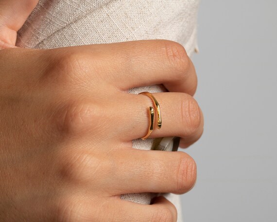 Anillo envoltura Anillo en espiral Anillo de bambú - Etsy España