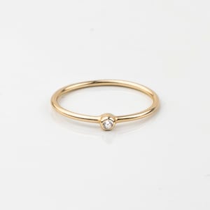 Dainty gold ring, Engagement gold cz ring, Engagement ring,  Cz silver ring, Minimalist ring,  Dainty jewelry, Minimalist jewelry
