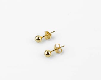 Ball earrings, Dainty ball earrings, Ball gold studs, Silver gold studs, Tiny earrings, Dainty ball earrings, Delicate earrings