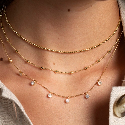 Gold Satellite Chain Necklace Gold 