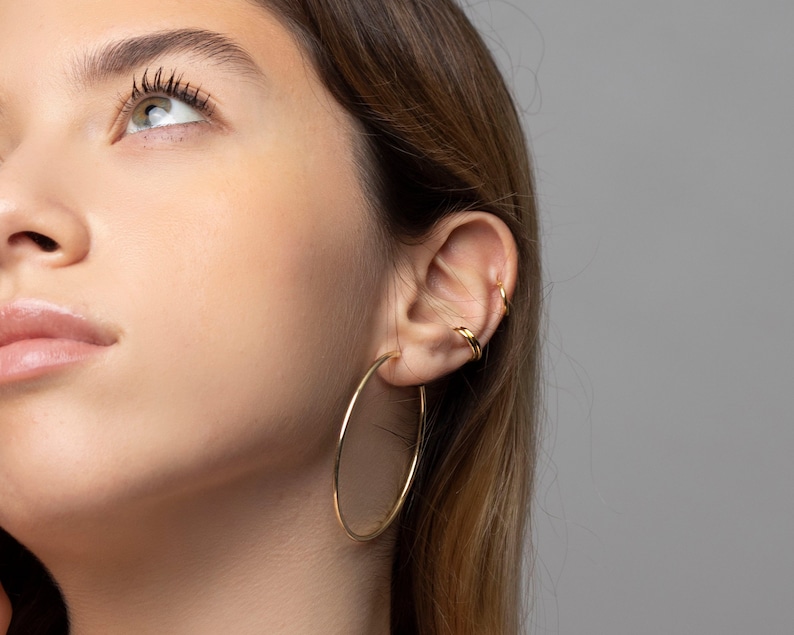 Ear Cuff Dainty Gold Ear Cuff Huggie Ear Cuff Minimalist Etsy