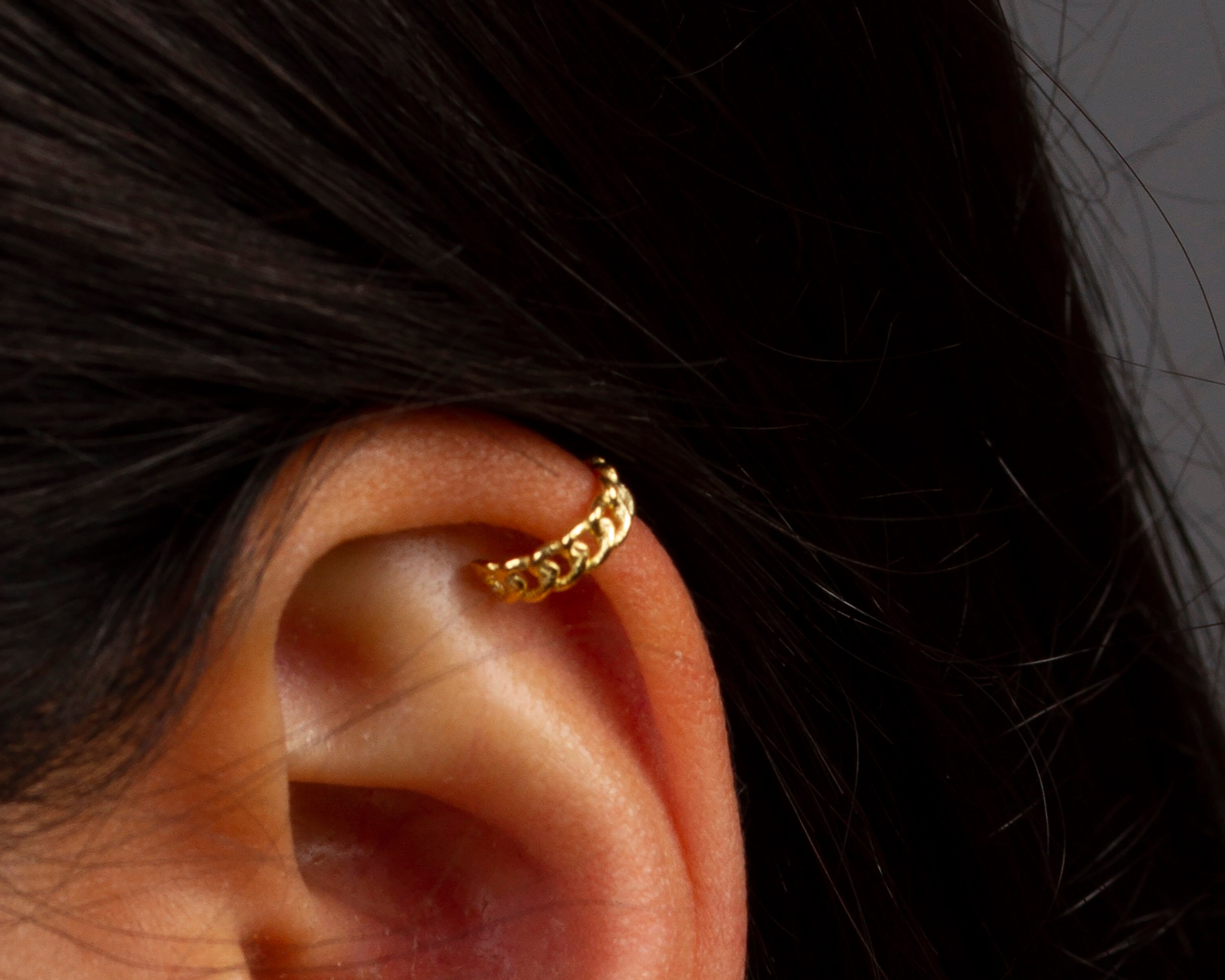 Chain Gold Ear Cuff Non Pierced Ear Cuff Chain Ear Cuff Etsy