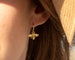 Bee hoop earrings gold 18k 925 sterling silver, Gold hoops, Dainty earrings, Hoop earring, Dangle hoop earrings, Gold earrings, Animal hoops 