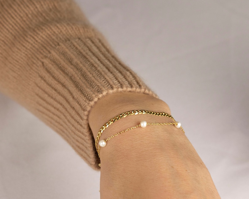 Fashion bracelet Dainty bracelet 925 silver Gold bracelet Minimalist bracelet curb bracelet Curb chain bracelet curb gold bracelet