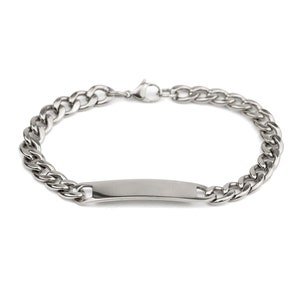 Name Bracelet, Men's Bracelet, Women name bracelet, Stainless Steel ID Bracelet, Personalized Bracelet, Engraved Bracelet, Custom Bracelet image 2