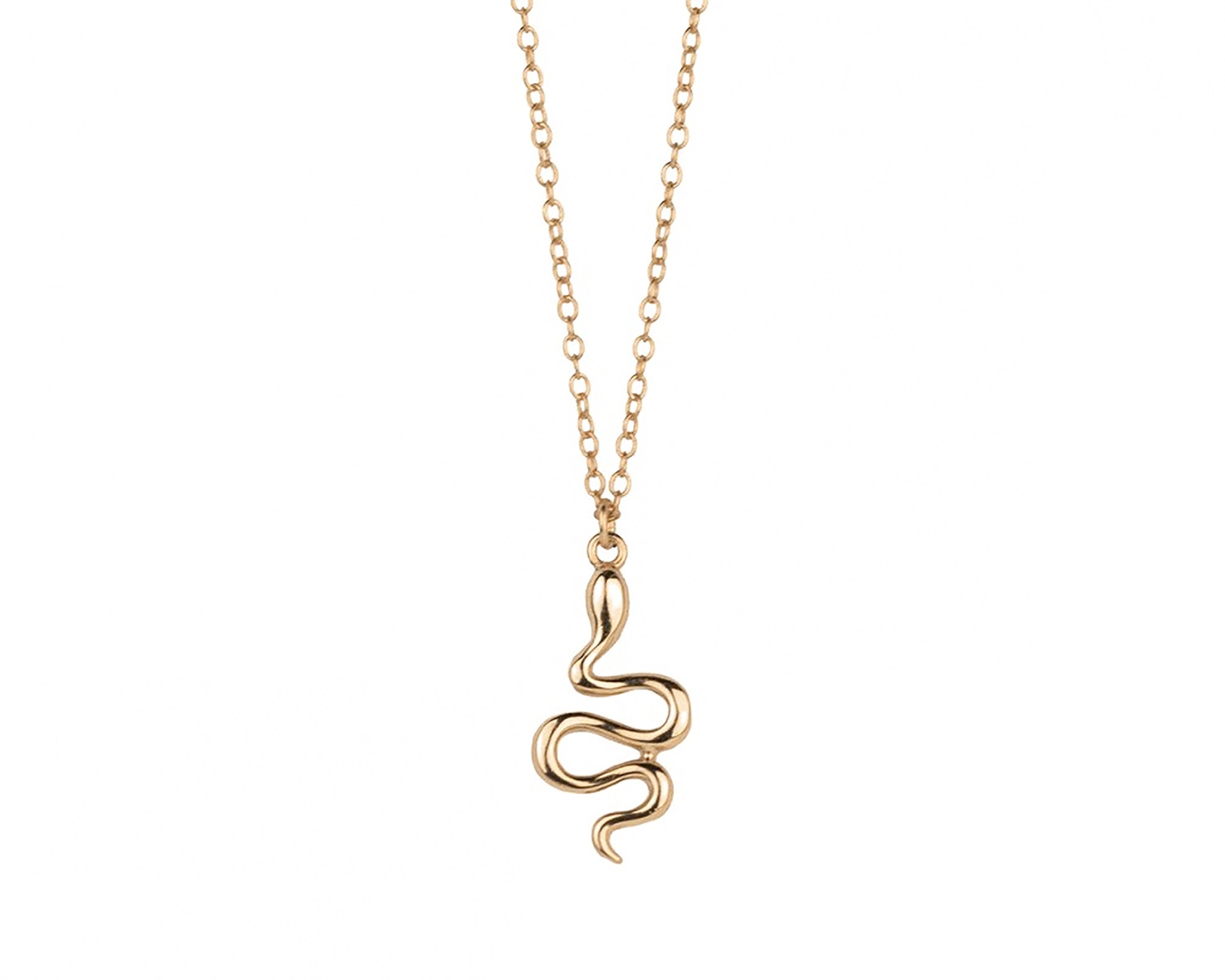 Snake Necklace Serpent Necklace Gold 