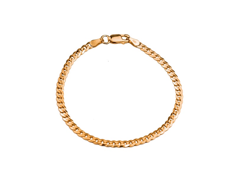 Fashion bracelet Dainty bracelet 925 silver Gold bracelet Minimalist bracelet curb bracelet Curb chain bracelet curb gold bracelet
